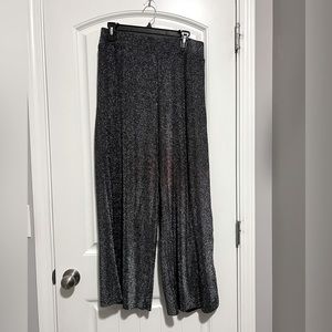 NWT Forever 21 Metallic knit wide leg flare pants